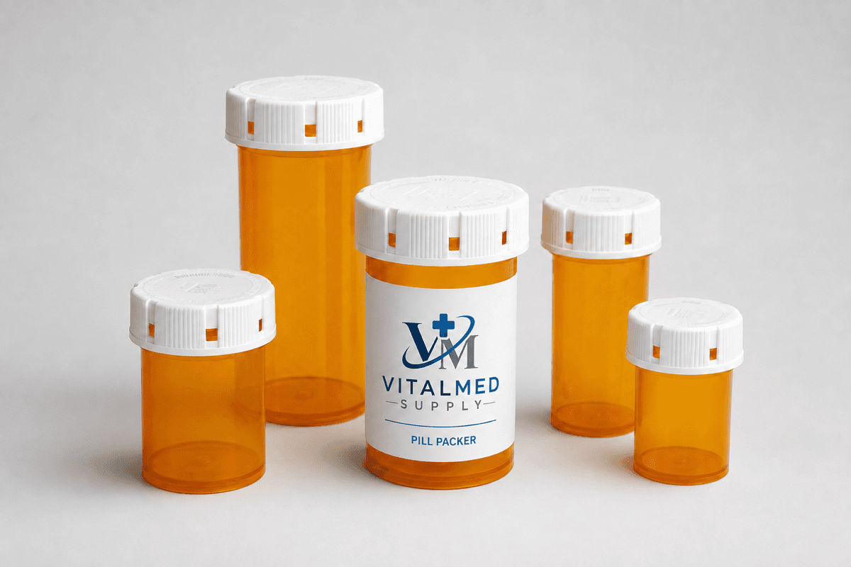 Amber Pill Packer Bottles